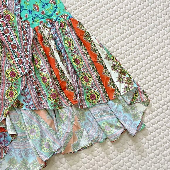 NWT ANTHROPOLOGIE Kachel Mixed Print Wrap Midi Dress - Assorted, Size 10 - Picture 4 of 11